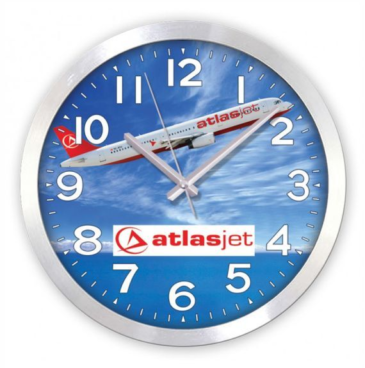 Alüminyum Metal Duvar Saati (36 cm)
