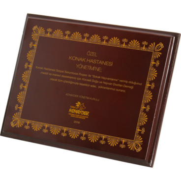 Ahşap Plaket