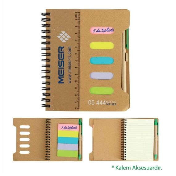 Renkli Yapışkanlı Defter (13 x 15 cm)