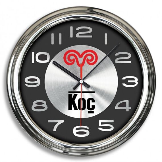 Krom Metal Duvar Saati (40 cm)